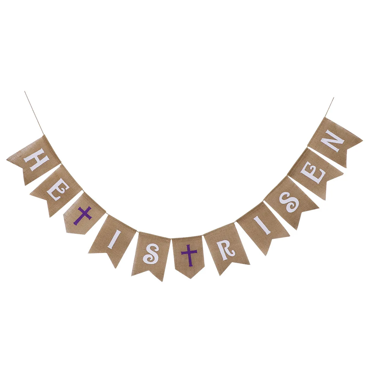 2 .8 Outdoor Decor Easter Bunting Banner He Is Backdrop Burlap Rasin Home Decorations Sign Party