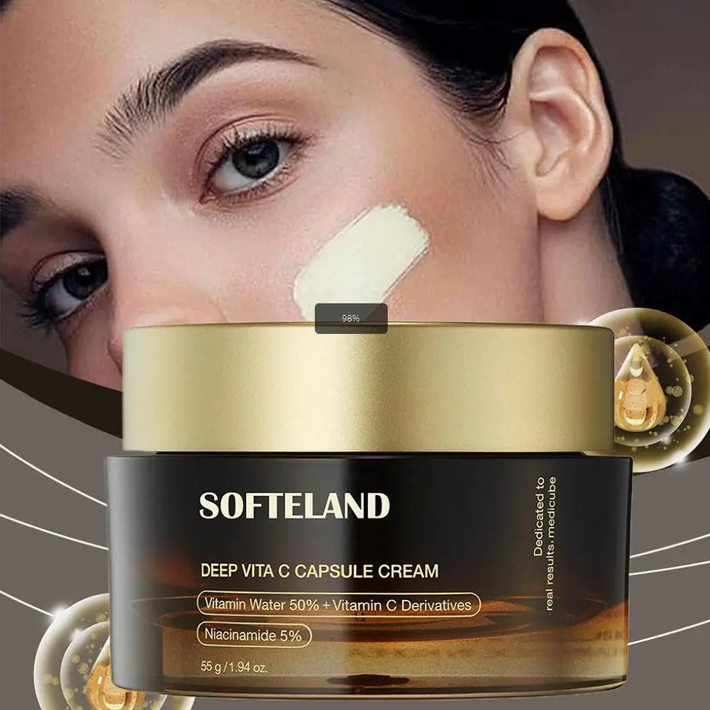 55G 딥 비타 C 캡슐 크림 콜라겐 나이아신아마이드 비타민 C 페이스 모이스처라이저 안티 링클 젤 스킨 톤 영양 케어 크림