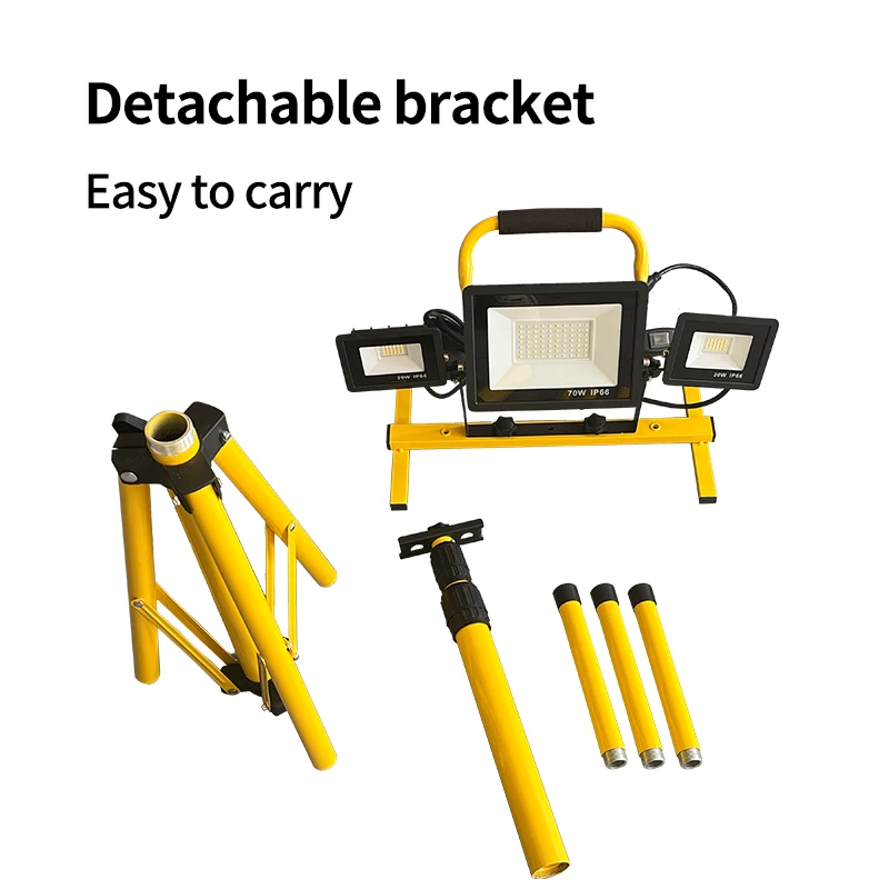 110W LED Portable Work Floodlight With 2m Tripod Adjustable Height Outdoor Led Reflector Lantern Portable Floodlighting Garage