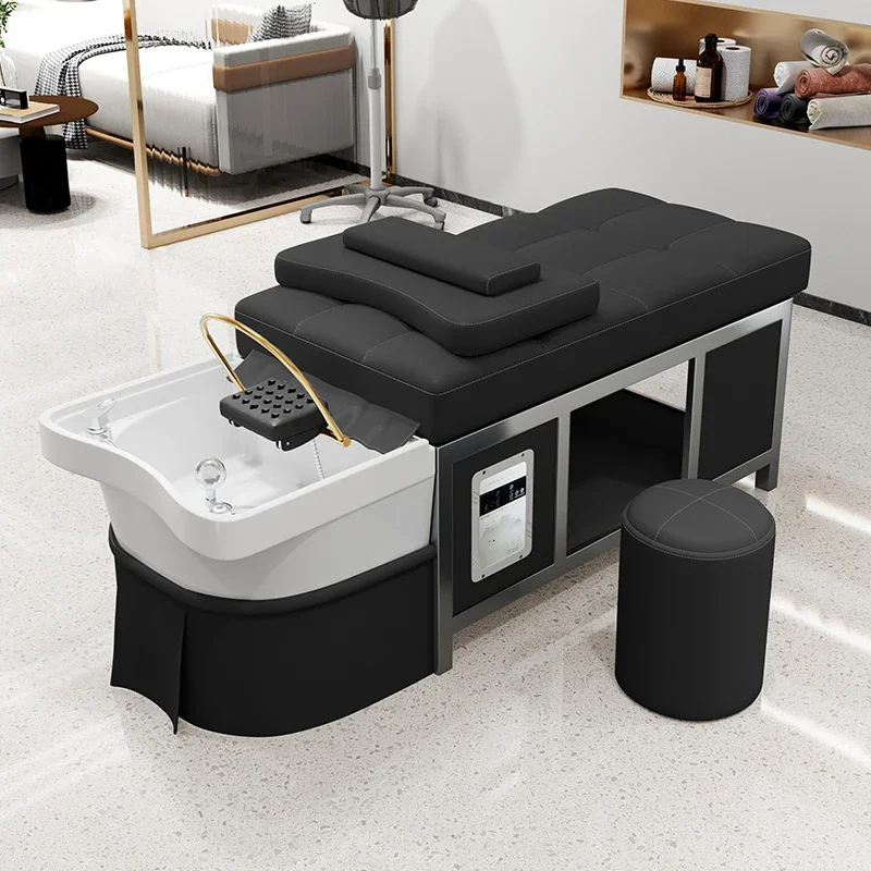 

Beauty Shampoo Bed Wash Hair Spa Recliner Hairdressing Water Therapy Armchairs Stylist Cadeira Salon Equipment Furniture