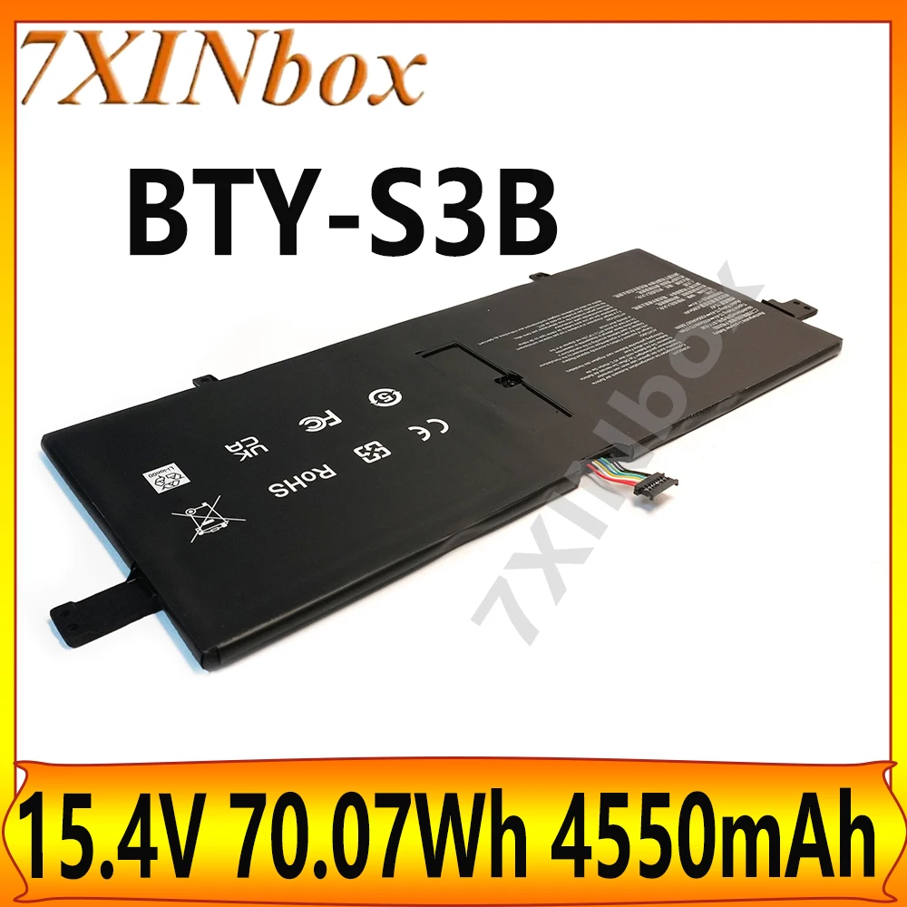 7XINbox BTY-S3B 15.4V 70.07Wh 4550mAh Laptop Battery For MSI Summit E13 Flip A11MT-023US A12Mt-026 4ICP5/50/112 Brand New