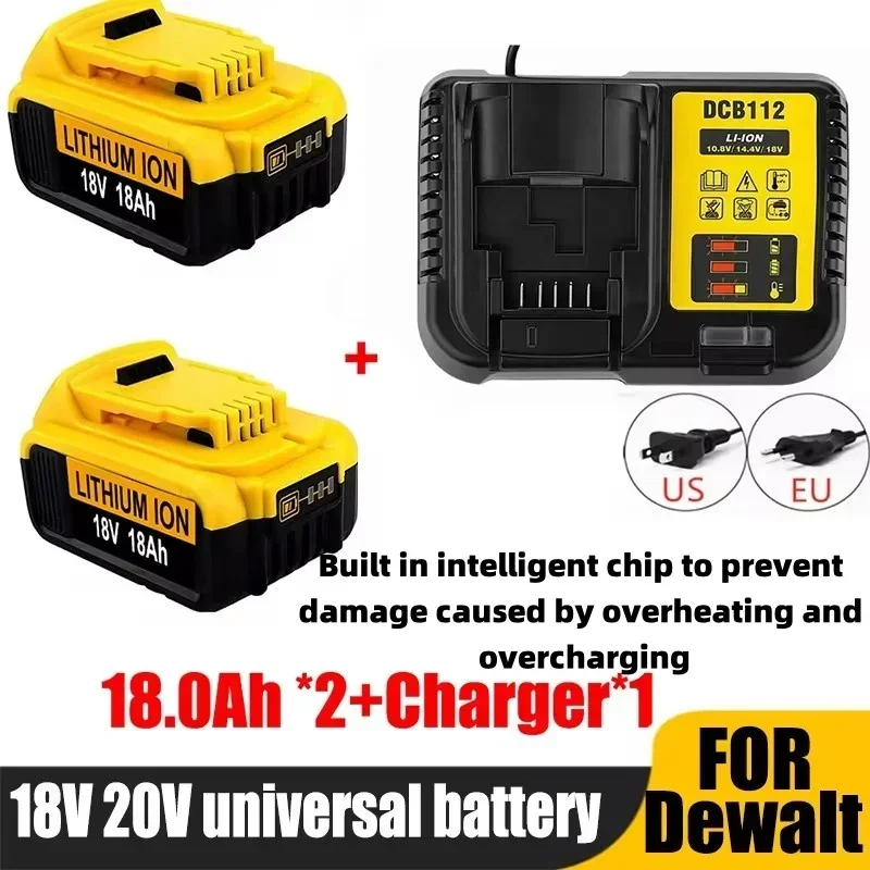 

For Dewalt DCB200 20V 8000mAh Replacement Battery Compatible with For Dewalt 20V 18 v and 20 Vot Tools For Dewalt