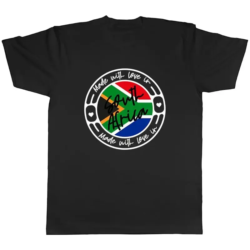 Made With Love In South Africa Mens Unisex T-Shirt Tee