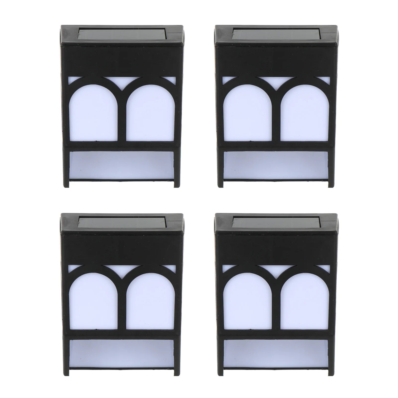 4pcs Solar Light Outdoor Led Lights Black Waterproof Outdoor Led Solar Powered Lamp For Garden Courtyard Landscape Lighting