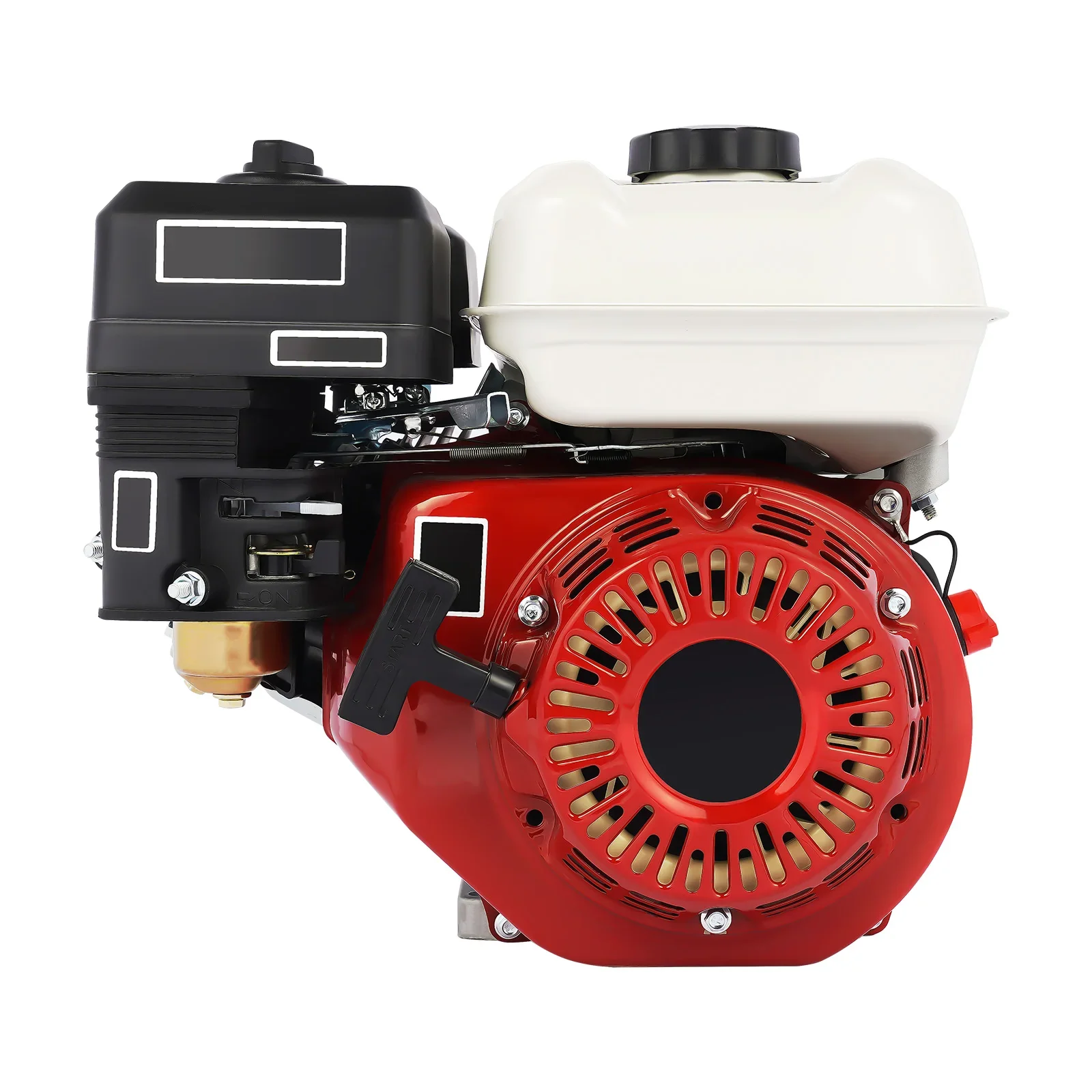 

4-Stroke Pull Start Petrol Engine, 6.5HP/7.5HP Horizontal Air Cooled Single Cylinder General Gas Engine Replaces Compatible