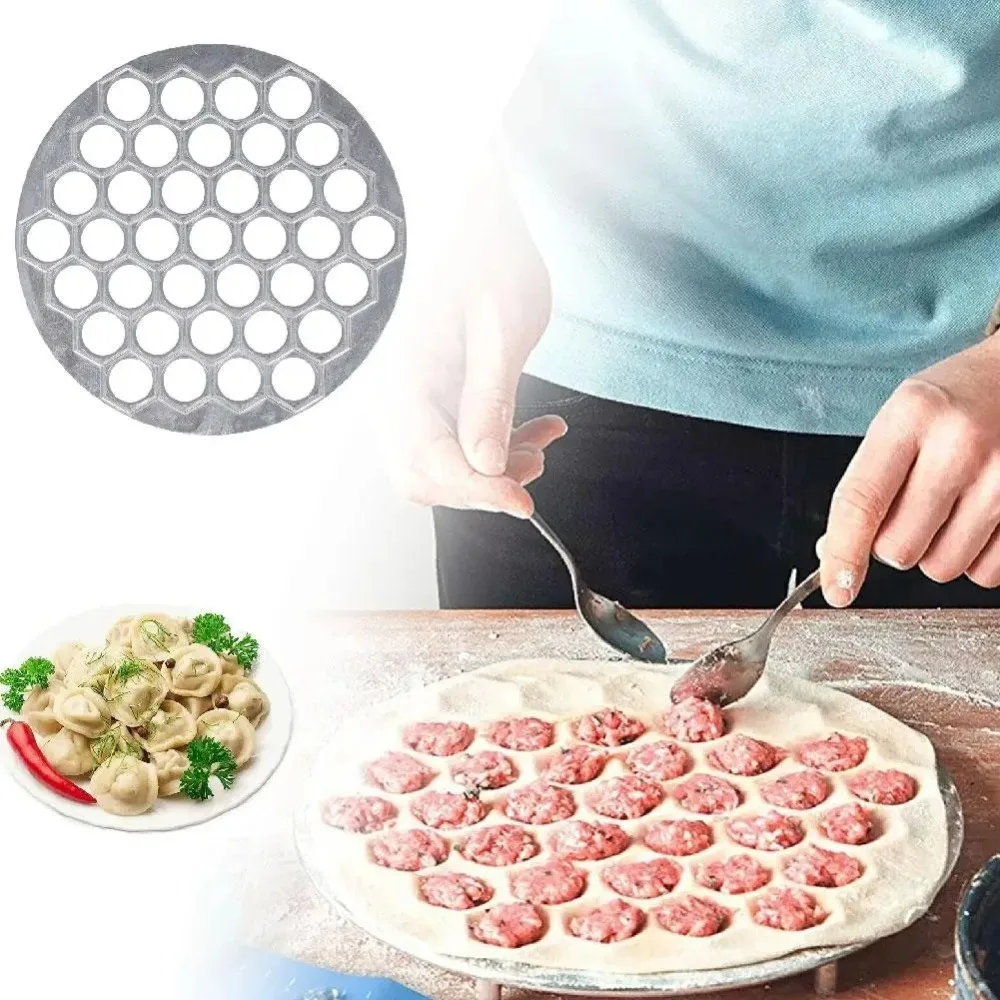 Portable Aluminum Dumpling Mold 37 Holes Ravioli Ravioli Maker Russian Pelmeni Maker Kitchen Cooking Tools Dumpling Machine