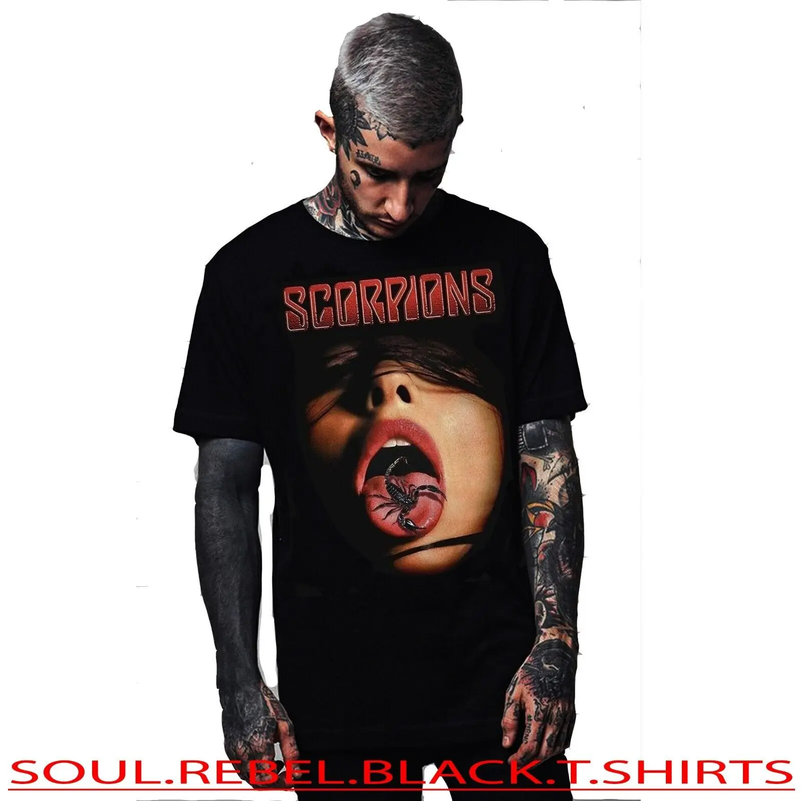 

SCORPIONS FACE PUNK ROCK T SHIRTS MEN'S SIZES