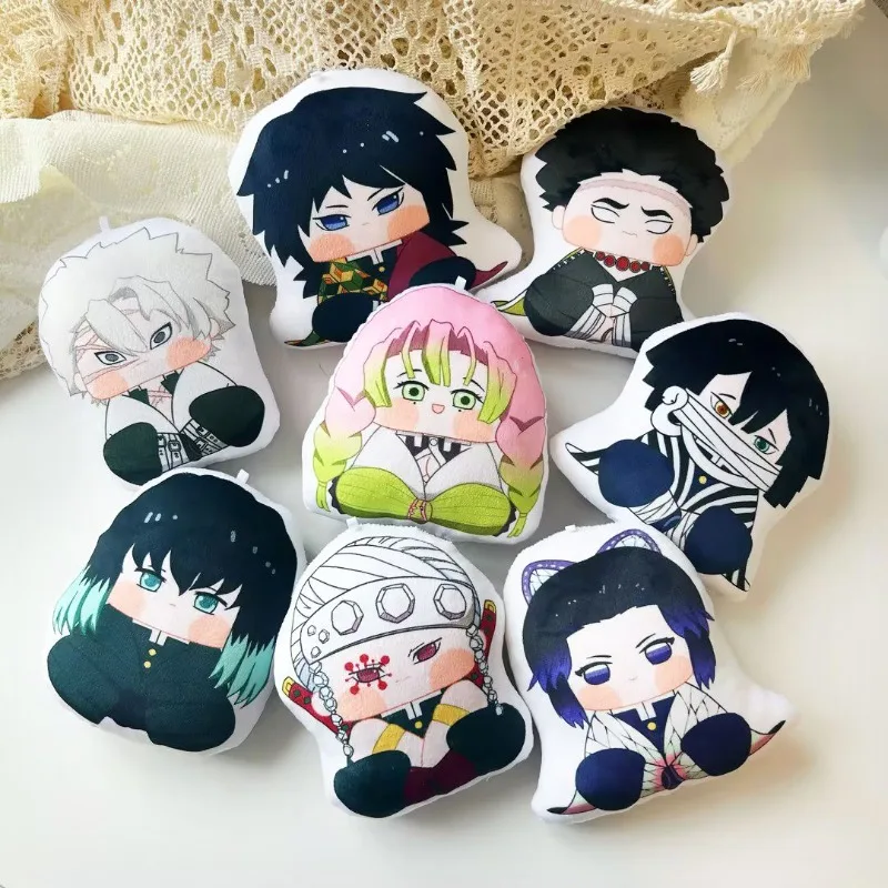 Demon Slayer Oreiller de dessin animé mignon, oreillers doux, marchandises Kawaii, Tokitou, Muichirou, Kochou, ShISA, Bu Nezuko, PmotAnime Périphérique