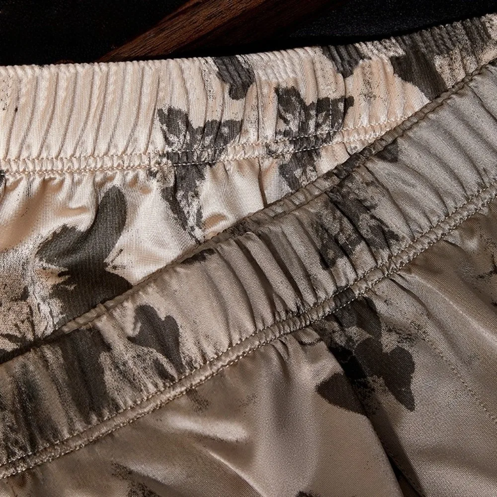 

Plus Size L-4XL Men's Boxer Briefs Comfortable Elastic Waistband Butterfly Print Underwear Fashion Breathable Beach Pants Male