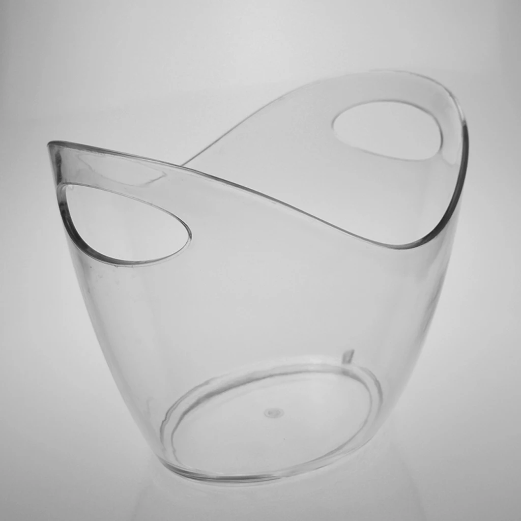 4L/8L Clear Plastic Ice Bucket Wine Cooler or Champagne Bottles Ice Cooler Bar Decor Champagne Bottles Drinks Cooling