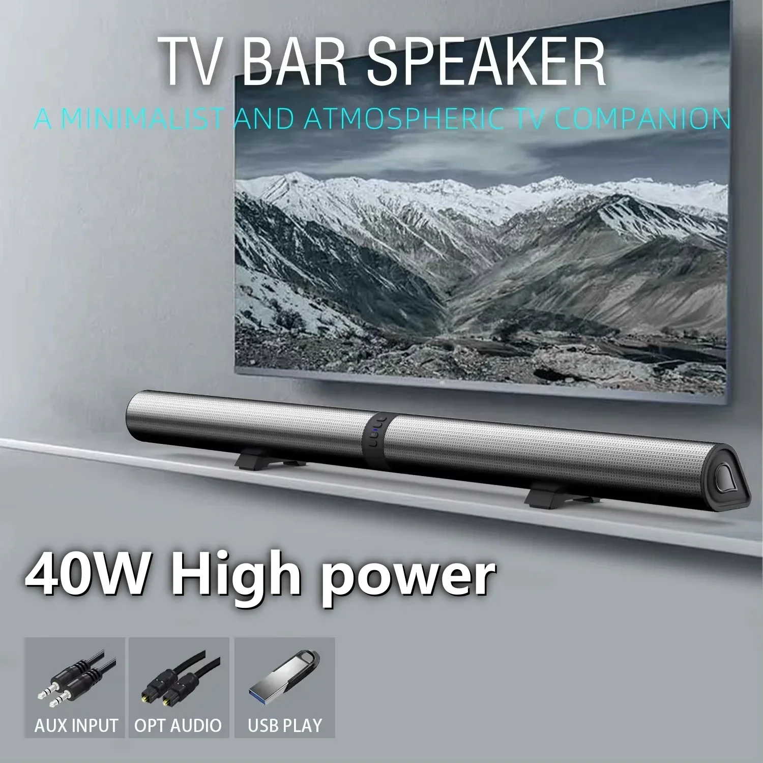 

BS-56 Hot Sale Soundbar Wireless Bluetooth Speaker Home Theatre Sound System Support FM Radio AUX/OPTICAL/USB Connected Playback