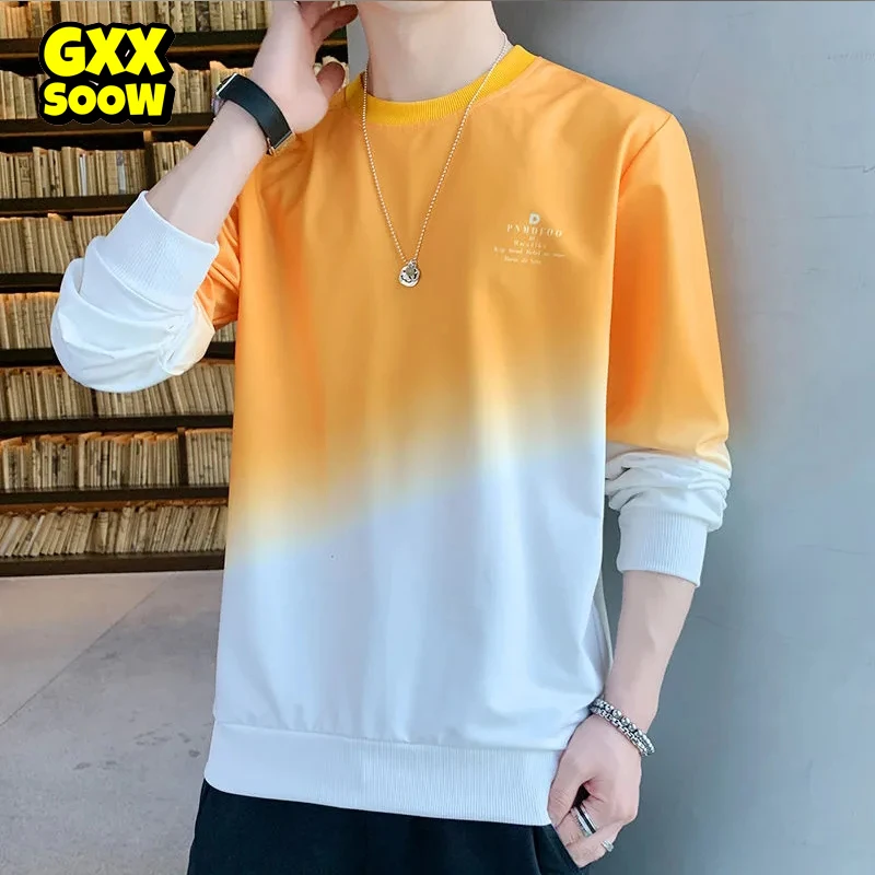 

Fashion Gradient Sweatshirts 2022 Autumn High Quality Casual Sweatshirt Hoodie Men Tops Brand Hip Hop Pullover Clothing