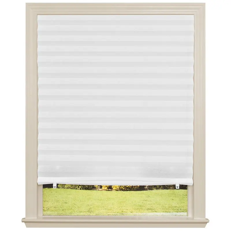 Simple Pleated Window Shades Self-Adhesive Non-Woven Semi-Shading Blinds Curtains Living Room Bedroom Bathroom Home Decorations