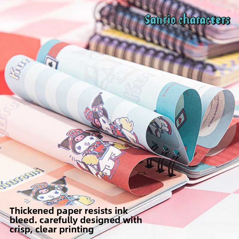 Sanrio Pocket Spiral Notebook Cute Cartoon Design Memo Notepad for Journaling Note Taking Creative Planning and Daily Use