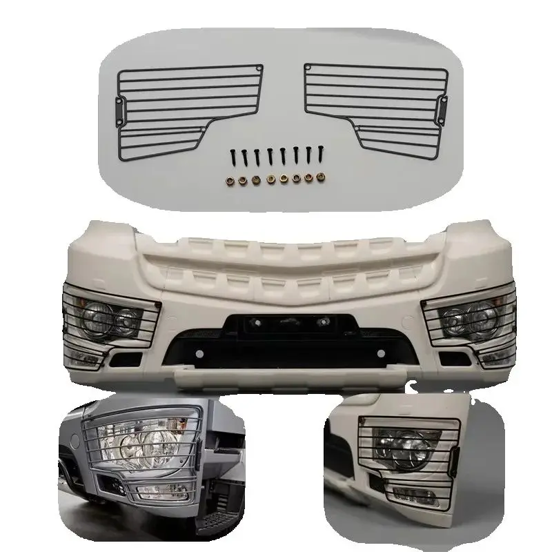 

JUWUBA 1 Pair 1:14th Scale Metal Headlight Guard Lampshade for Tamiya RC Truck Tipper for BENZ Arocs 3363 3348 Car DIY Parts