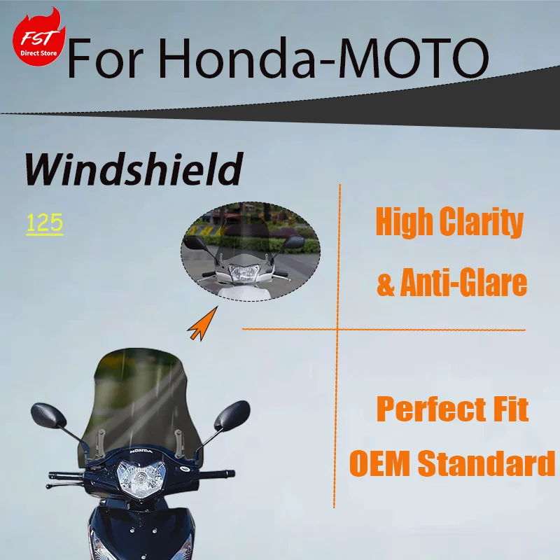 

Enhanced Protection Front Windshield for Honda Wave Series, Underbone Modified Wind Deflector