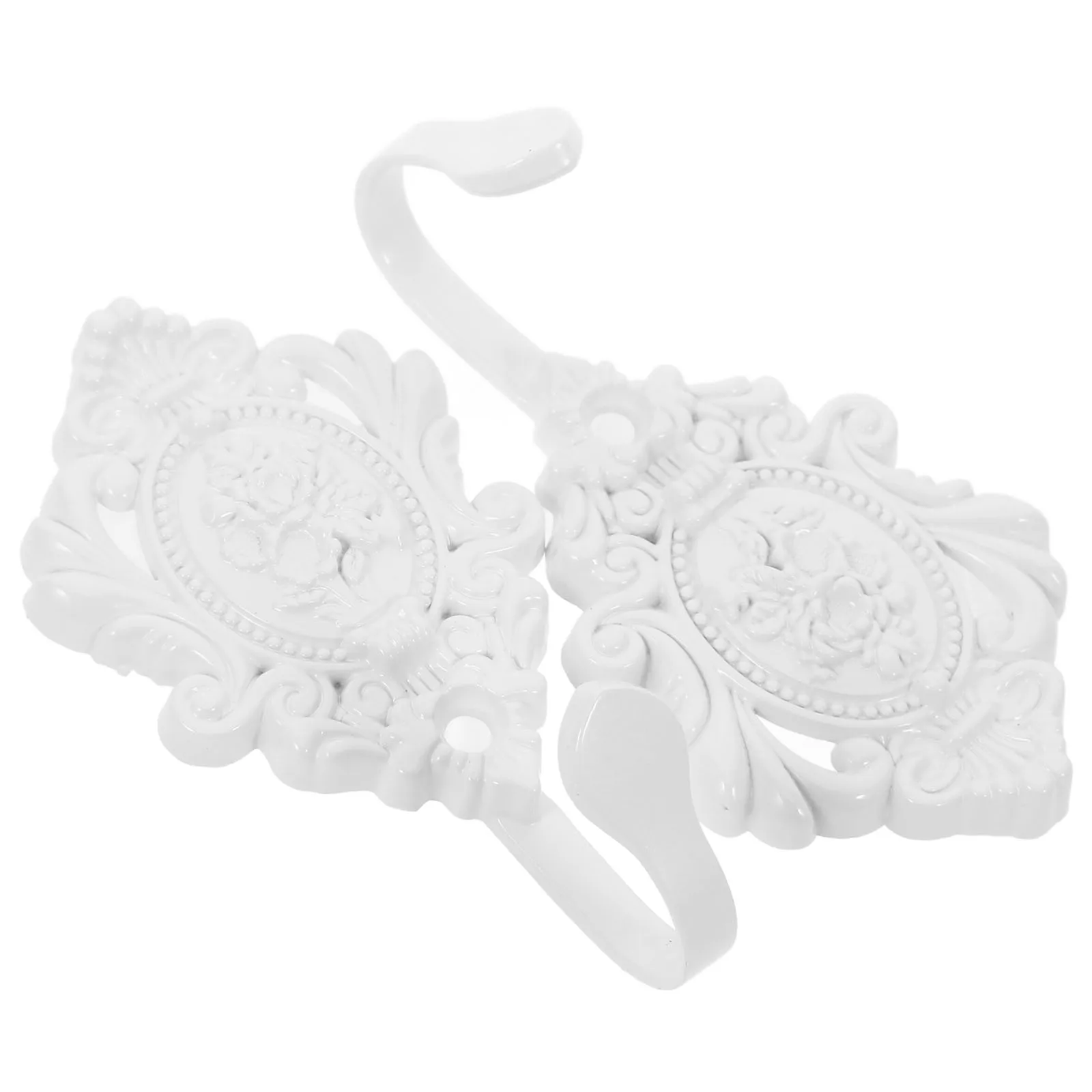 2 szt. Akcesoria do zasłon ze stopu cynku, stylowy wzór róż, do dekoracji ścian i okien, uchwyt boczny do zasłon