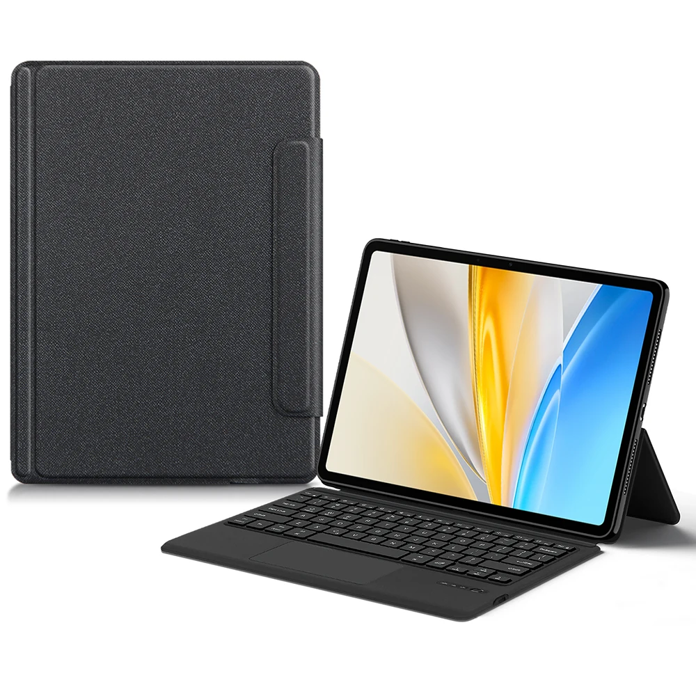 

For vivo Pad SE Leather Case + Touchpad Bluetooth-Compatible Keyboard with Backlit