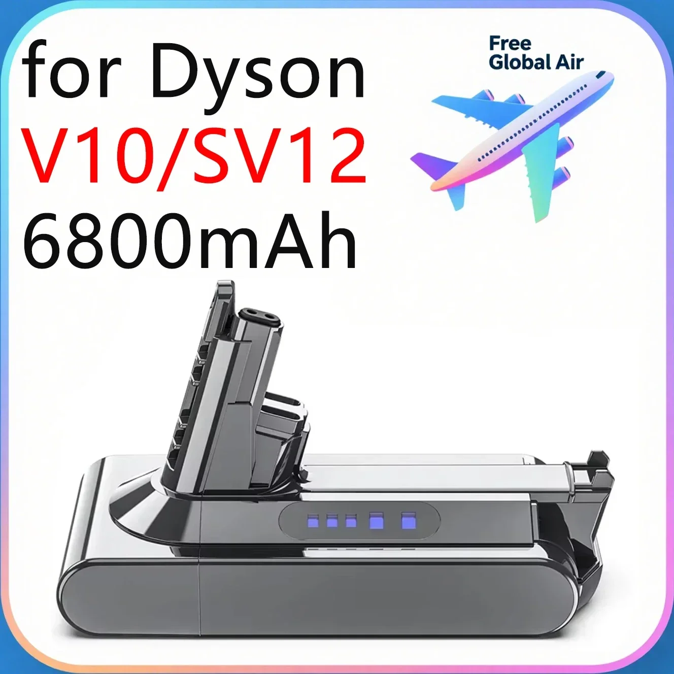 V10 Replacement Battery Lithium-ion 25.2V 100% 6800mAh For Dyson V10 Cleaner Absolute Replaceable Fluffy Cyclone Vacuum Cleaner