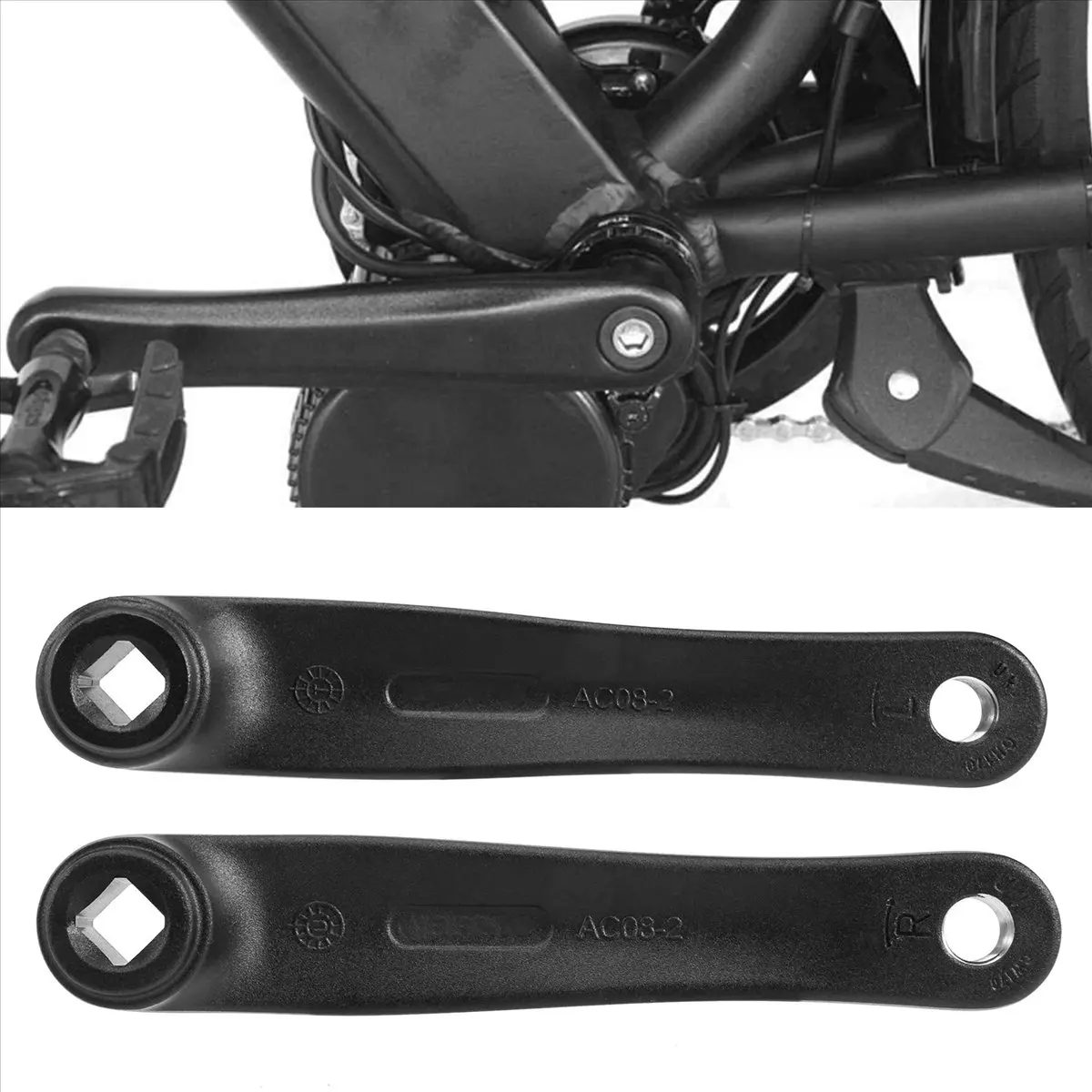 SUMMER SALE For Crank Left/Right Crankset Electric Bicycle Crank Arm BBS01 BBS02 Ebike Crank for 8Fun Mid Drive Motor