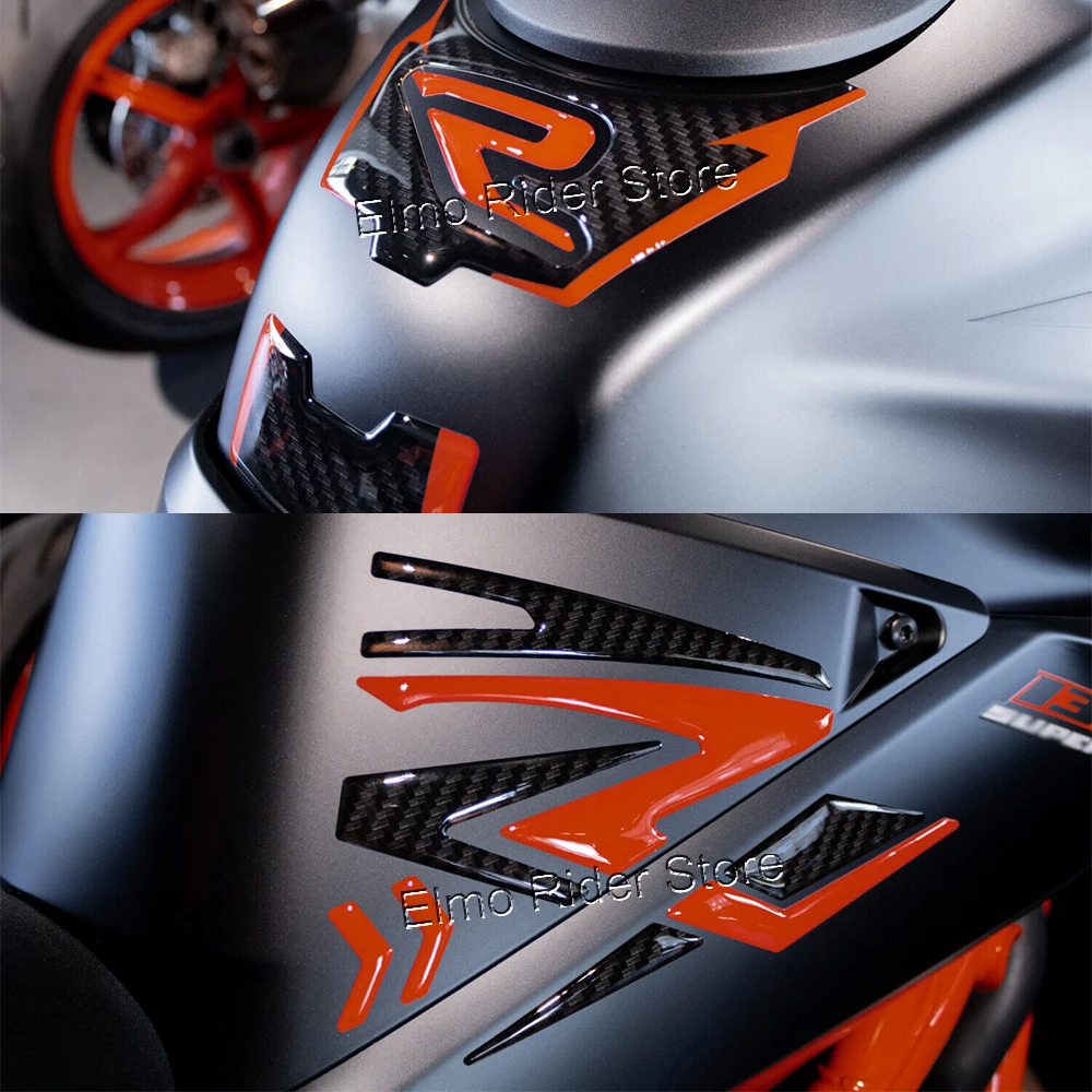 ملصقات خزان وقود الدراجات النارية ، مجموعات ملصقات واقية من الراتنج ثلاثي الأبعاد ، KTM Super Duke R Plus Evo-2.8