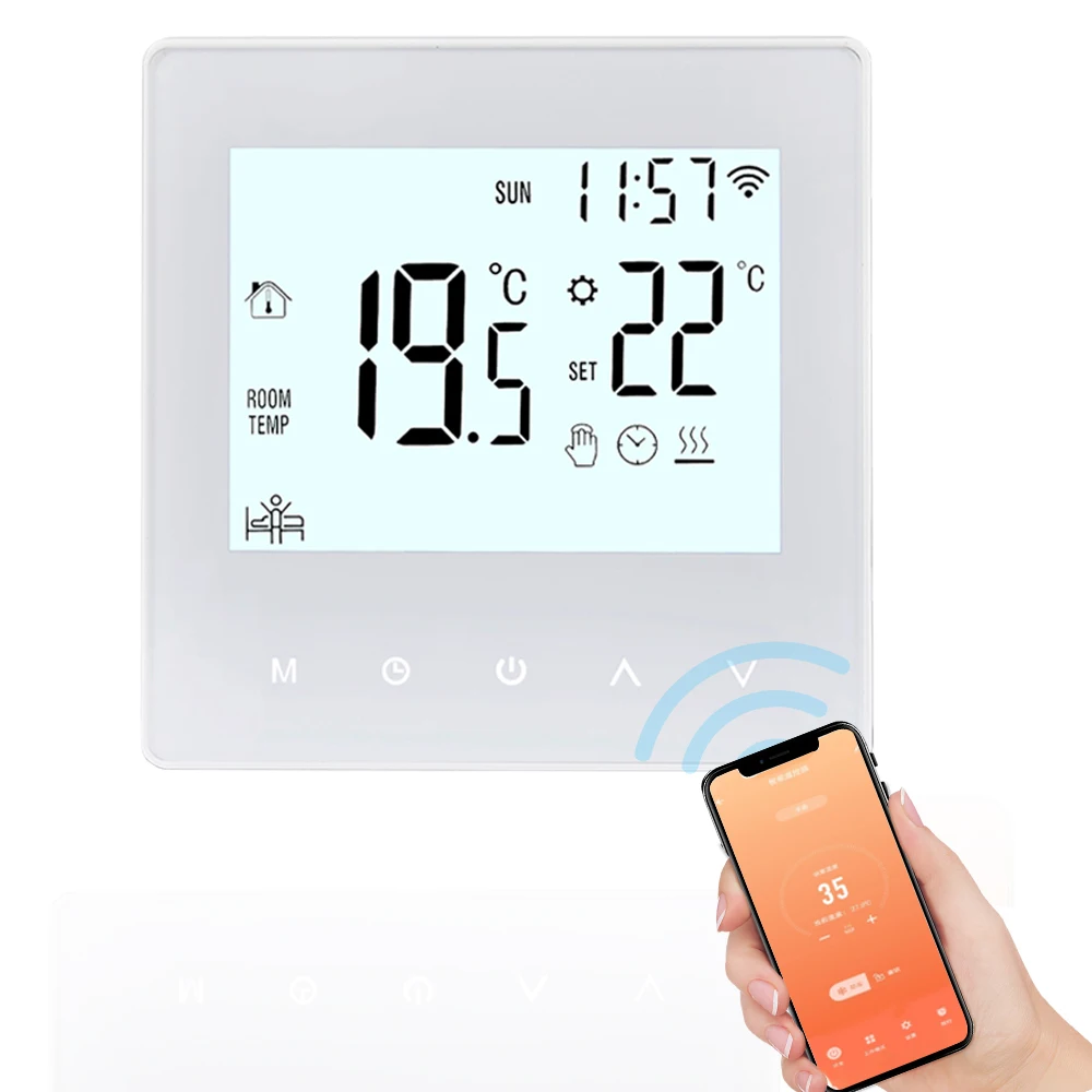 Smart Tuya WiFi Thermostat 3A Digital Programmable LCD Display Underfloor Heating Temperature Controller Digital Intelligent