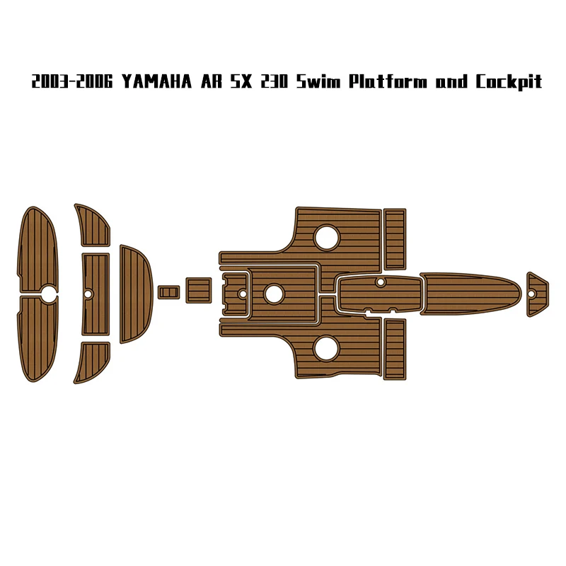 

Custom Eva Foam Pad Jet ski Marine Traction Mats For 2003-2006 YAMAHA AR SX 230 Swim Platform and Cockpit Boat Accessories