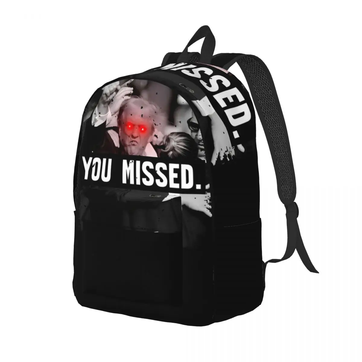 Trump You Missed Trump Shooting 2024 Backpack Men Women Daypack Assassination Attempt Fight Shooting 2024 Laptop Bag Outdoor