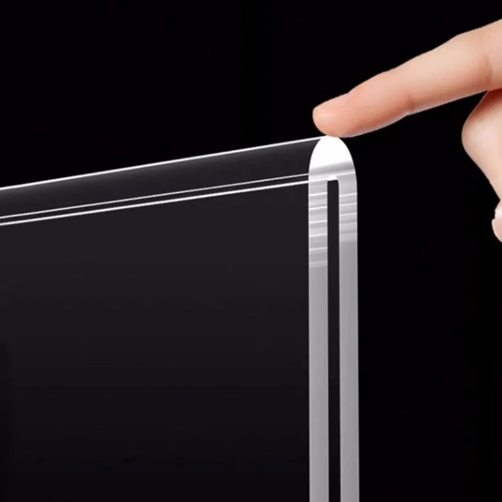 Durable A4/A5/A6 Desk Display Stand Double Side Clear Acrylic Price Label Display Rack Transparent Photo Holder Hotel