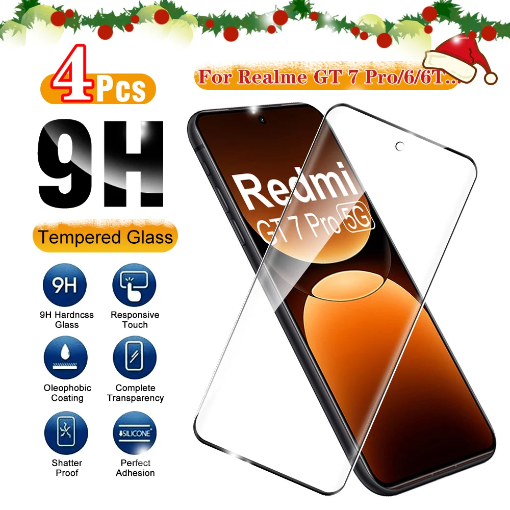 4pcs realmi GT 7Pro GT6 GT6T Neo6SE Full cover screen protector For Realme GT 7 Pro 5G 6 6t Neo6 SE GT7Pro HD Protective Glass