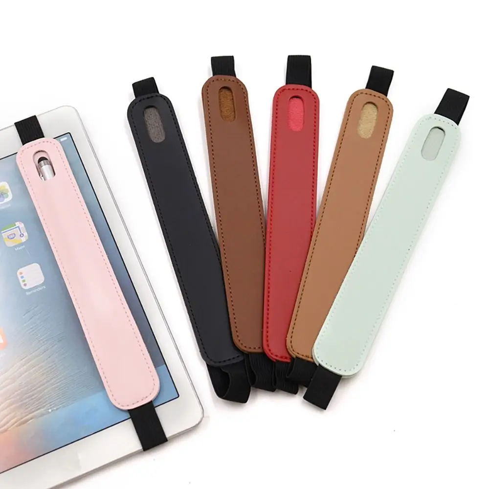 PU Leather Elastic Buckle Pencil Holder Universal Anti-Lost Touch Screen Pen Cover Tablet Pencil Holder Capacitor Pen Case