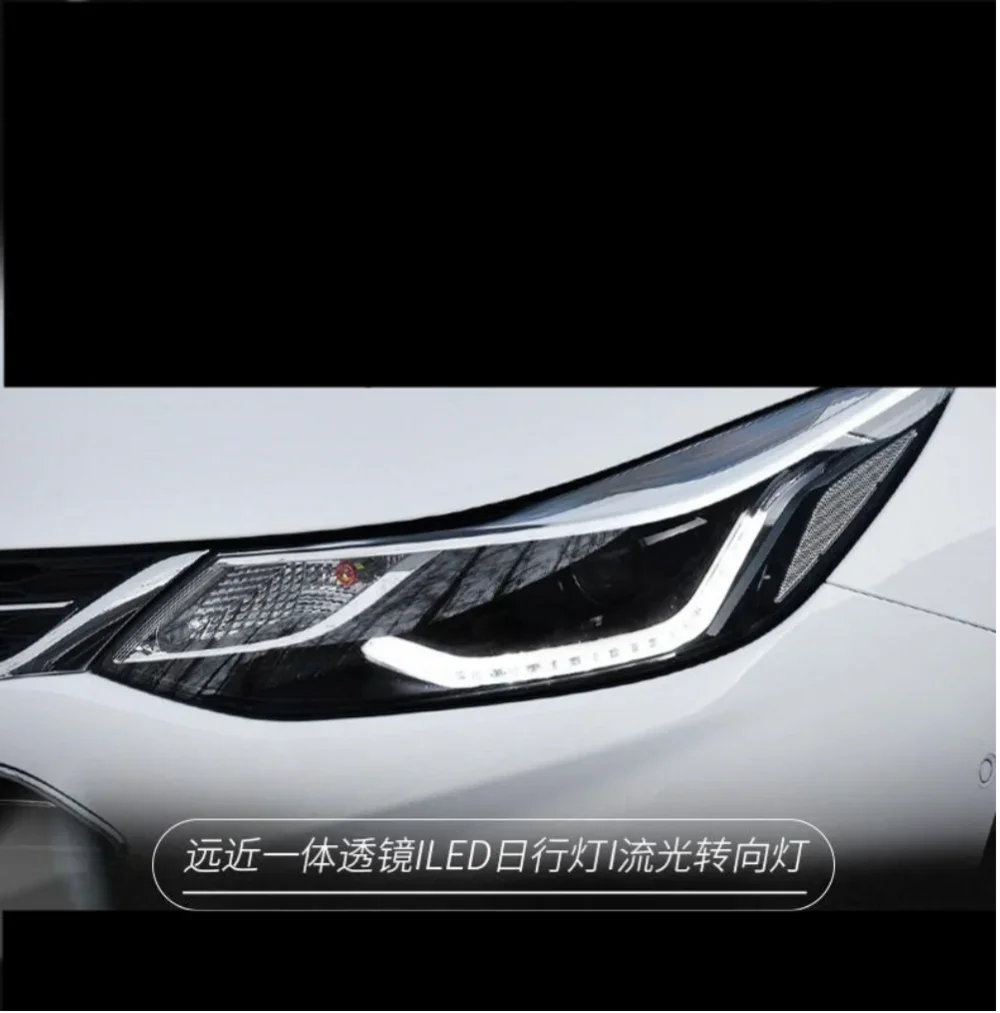 

Пара автомобильных фар в сборе для Chevrolet Cruze 2017-19 DRL дневные ходовые огни указателя поворота фара