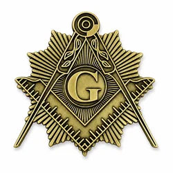 Vintage Masonic Car Emblem Antique Gold Square Compass Letter G Badge Auto Rear Window Sticker Freemason Car Styling Accessories