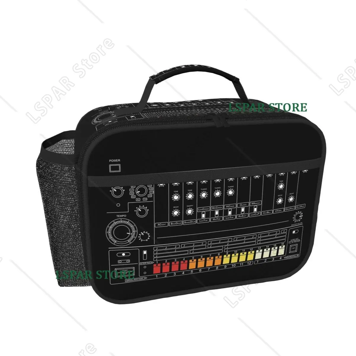 808 Vintage Drum Machine For Electronic Musician Insulated Lunch Bag for Women Children Food Boxes Thermal Lunch Box Tote