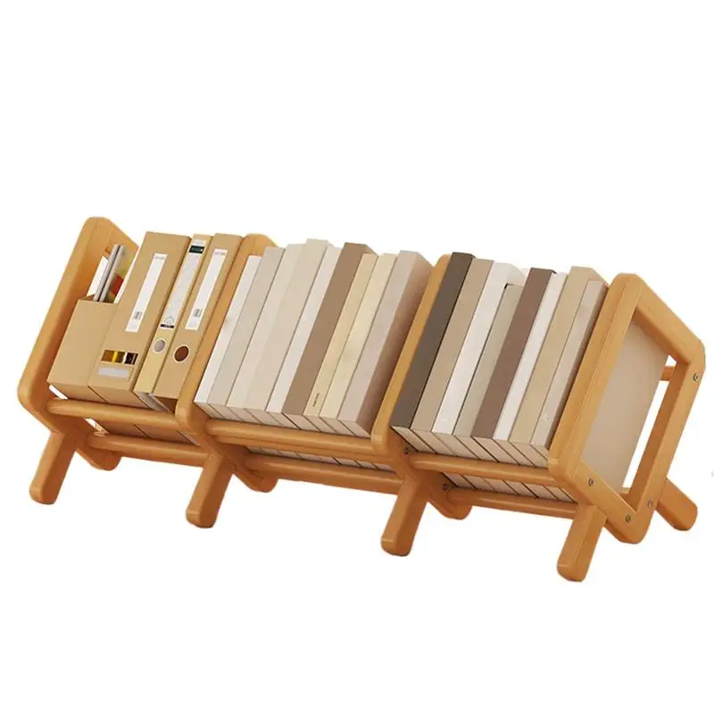 

Desk Shelf Wooden Tilting Small Bookshelf Space-Saving Multifunctional Bookcase for Reading Nook Workingspace Organization