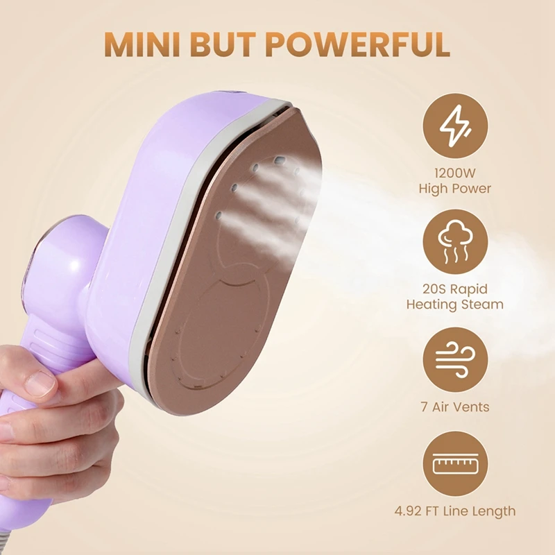 Small Hand Holding Ironing Machine Iron Machine Household Steam Portable Hanging Ironing Machine Steam Iron A EU Plug-ABLM