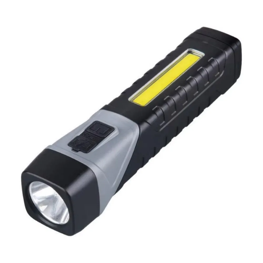 

90-degree Rotatable Portable LED Flashlight Handheld Magnet Bottom Outdoor Torch Red Light Waterproof Emergency Lighting Home