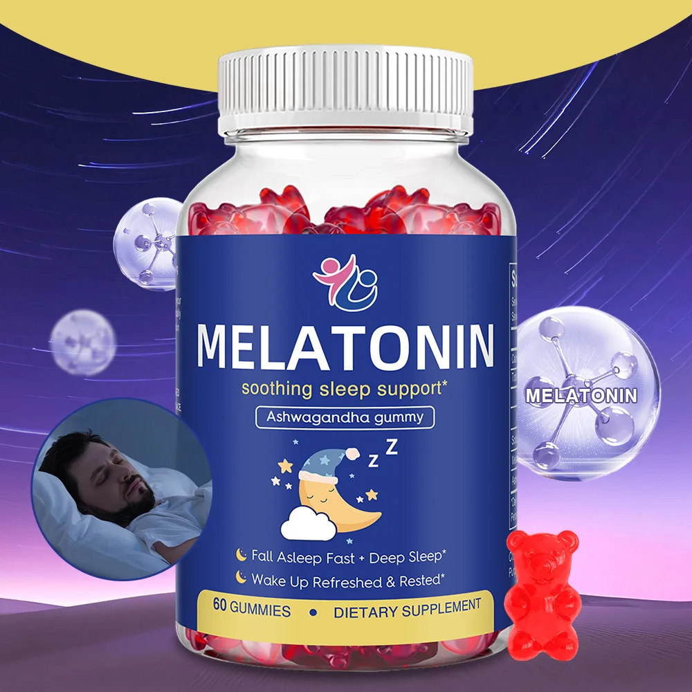 Melatonin Gummies - Support Deep Sleep, Relieve Anxiety, Improve Sleep Quality, Enhance Immunity, and Increase Mental Vitality