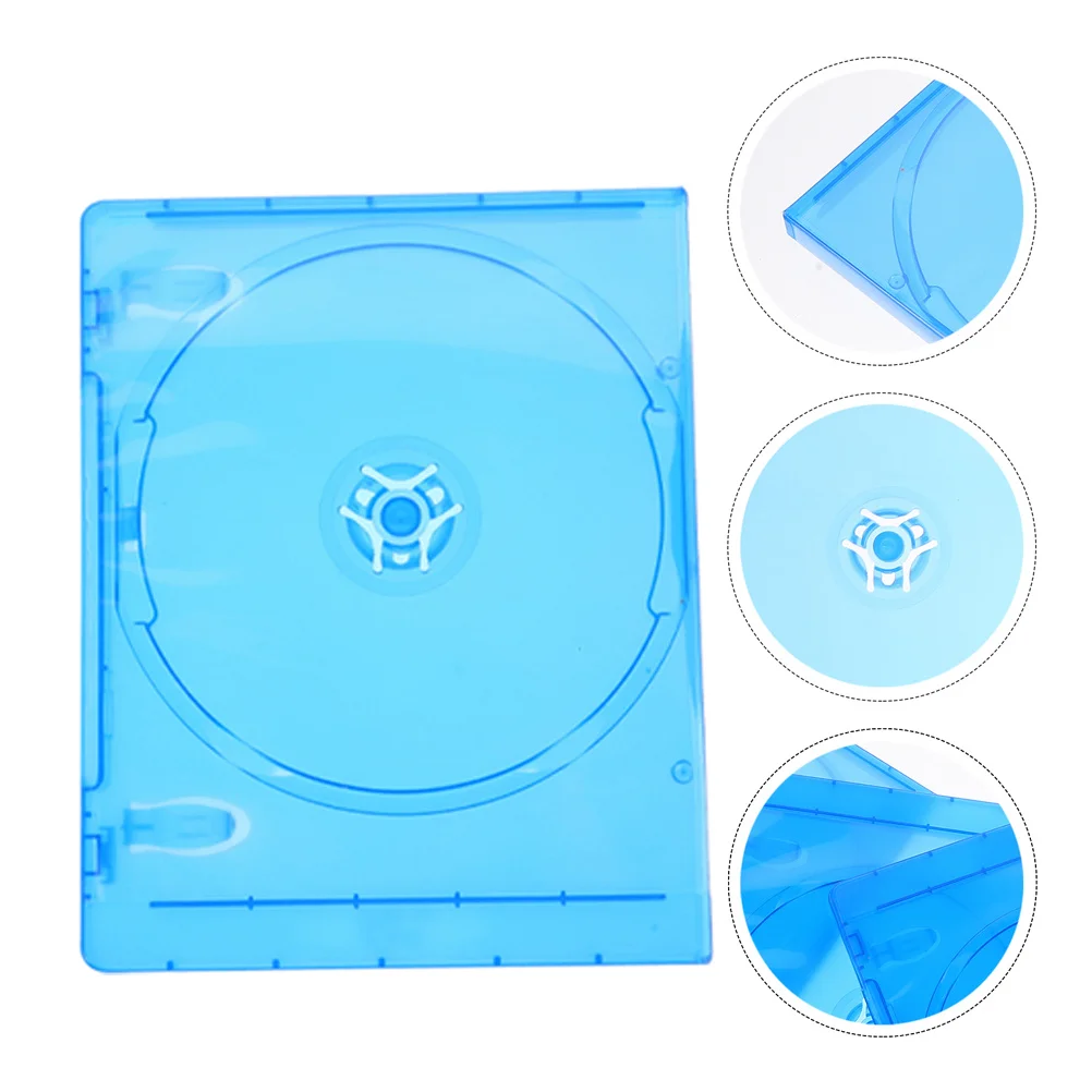 

10Pcs Plastic Cd Dvd Case Translucent Reusable Disc Holder Compact Rectangular Design for Home Office Storage