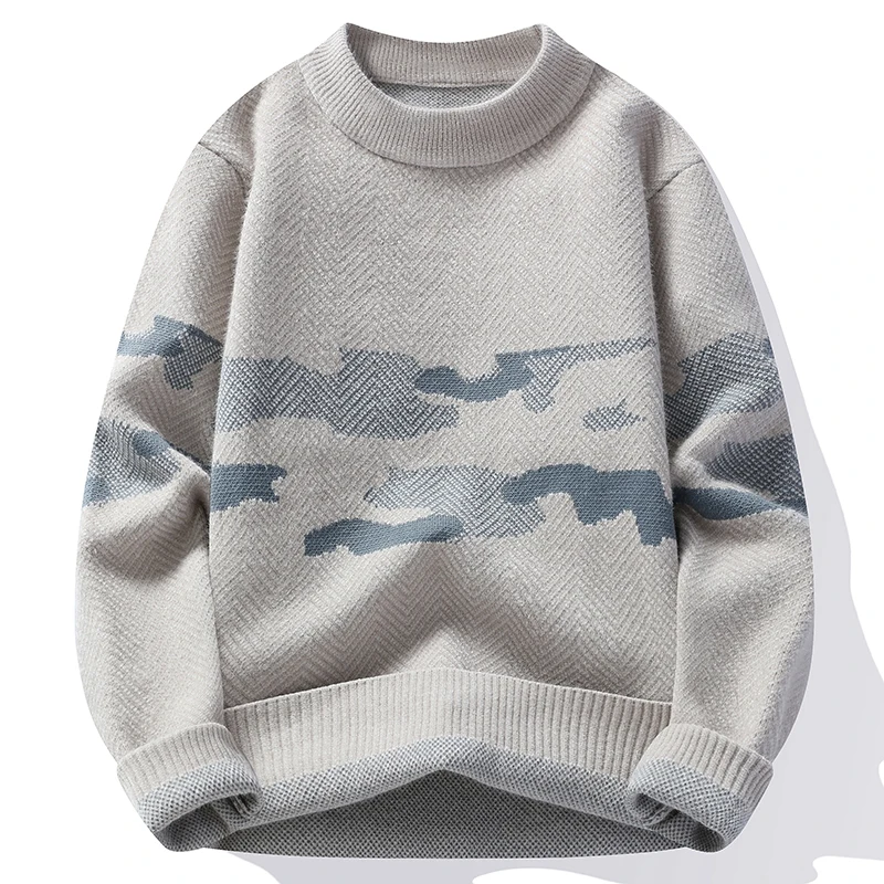 2023 Winter new style Fashion thicken Sweater korea style Men's wool Warm Sweaters Men wool pullovers male full size M-3XL