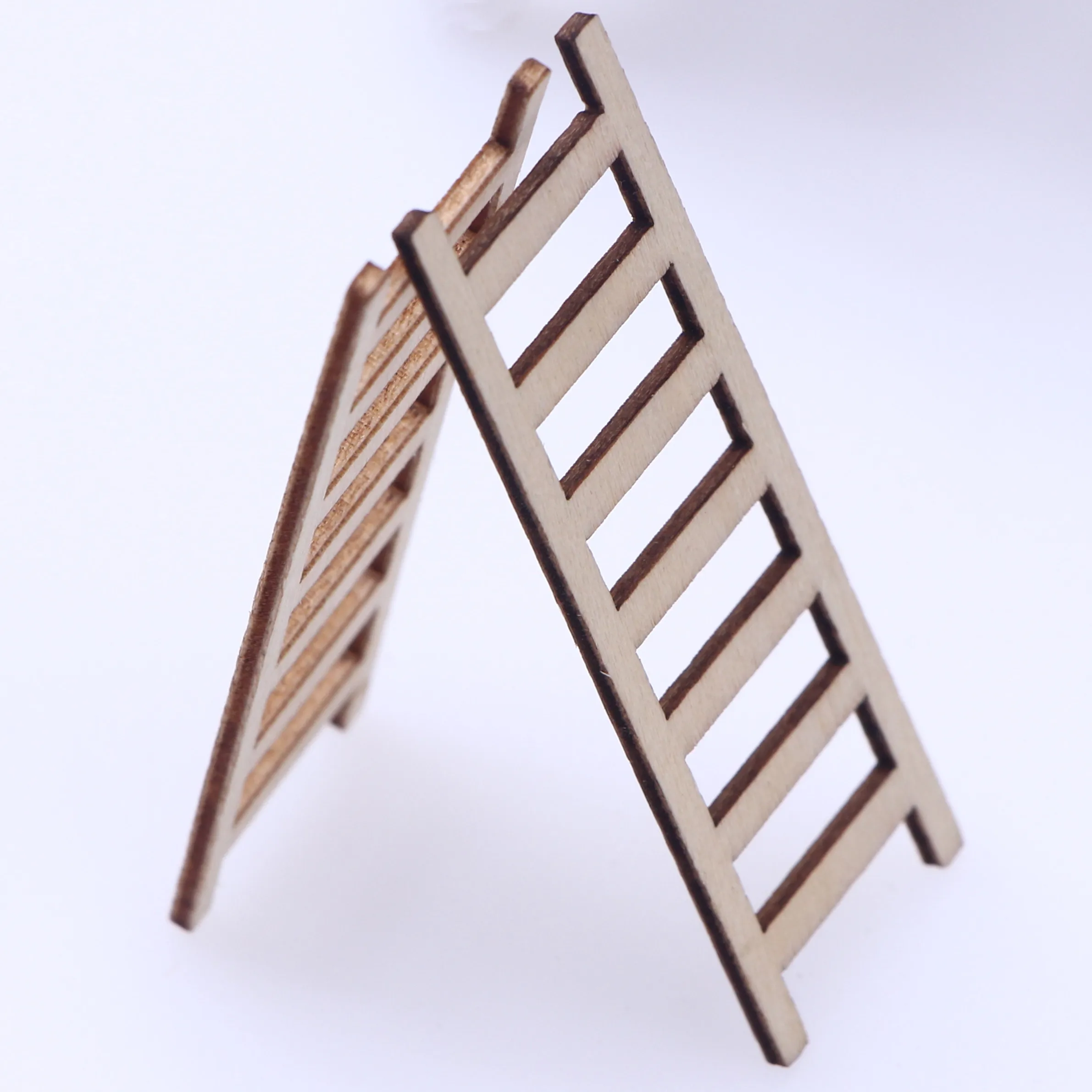 50 Piezas Mini Escalera De Madera Para Casa De Muñecas – Accesorio Resistente Para Decoración De Micro Jardines Y Paisajes