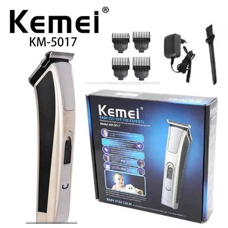 Kemei KM-5017 고품질 전기 이발기, 이발기 조각 트리머, 전문 무선 트리머, Rasuradora 다기능