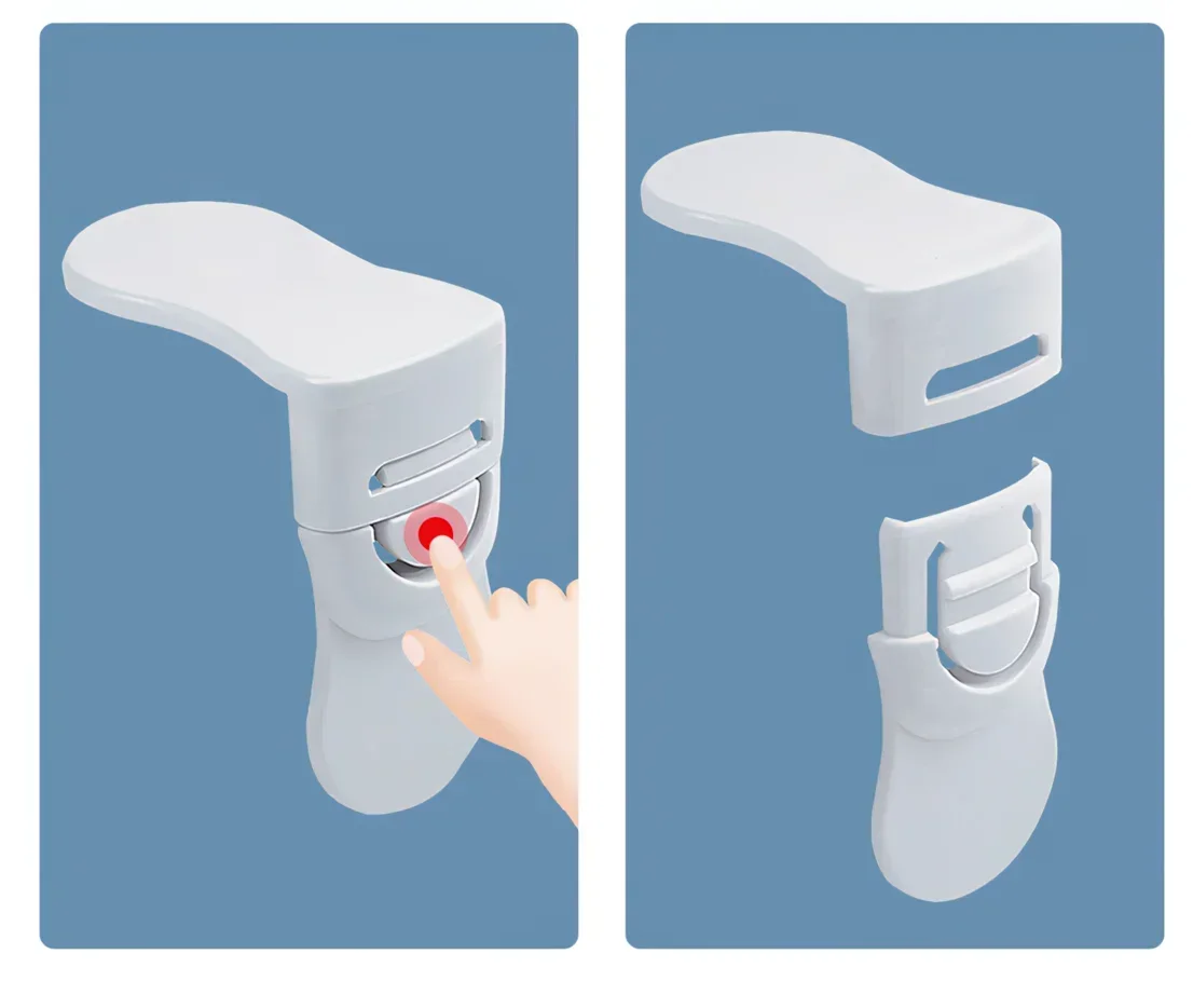 1-5PC Baby Safety Lock Anti-pinch Hand Kids Security Buckle Self-adhesive Multi-use for Drawer Cabinet Refrigerator Prevent-pets