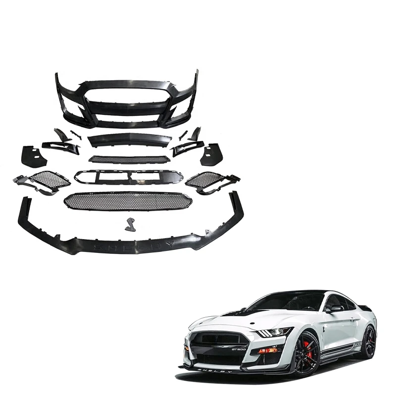 

Langyu Car Tuning Parts PP Plastic Bumper Kits GT500 Shelby Body Kit For Ford Mustang Front Bumper 2015-2017