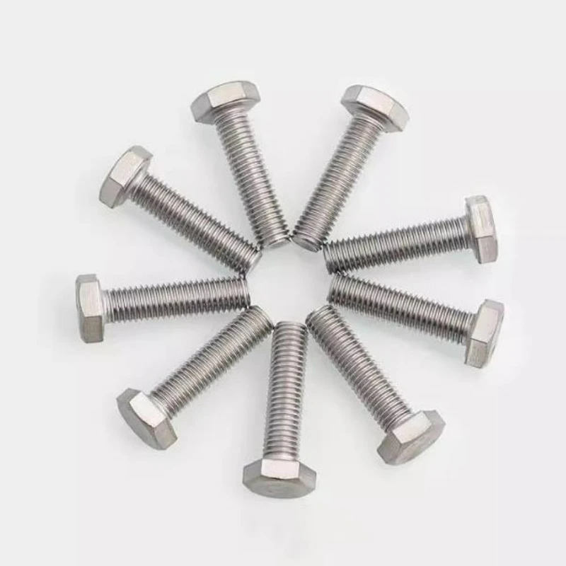UNC/UNF 10 # -32 1/4-28 5/16-24 3/8-24 إلى 1/2-20 مسامير برأس مسدس 304 مسامير خارجية من الفولاذ المقاوم للصدأ مسامير أسنان دقيقة #4