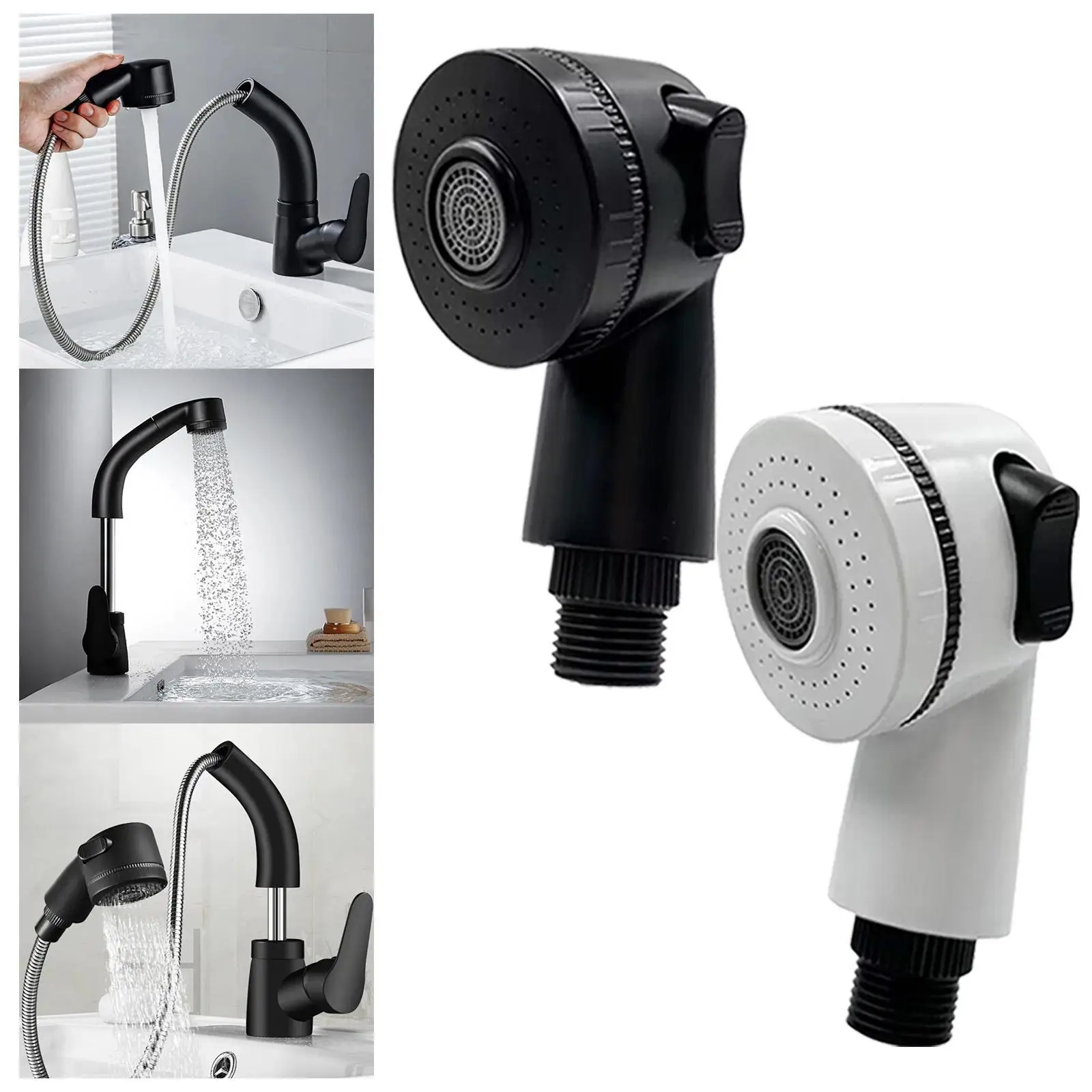 

Shower Head Powerful Adjustable Multi Function 1 Key Stop Water Massage Accessories Faucet for Salon Bathroom Shower Home SPA