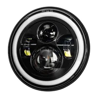 7Inch LED Headlight White Halo Angle Eyes Led H4 Headlamp Hi/Low Turn Signal For Urban 4X4 Suzuki Samurai Jeep Wrangler Off Road