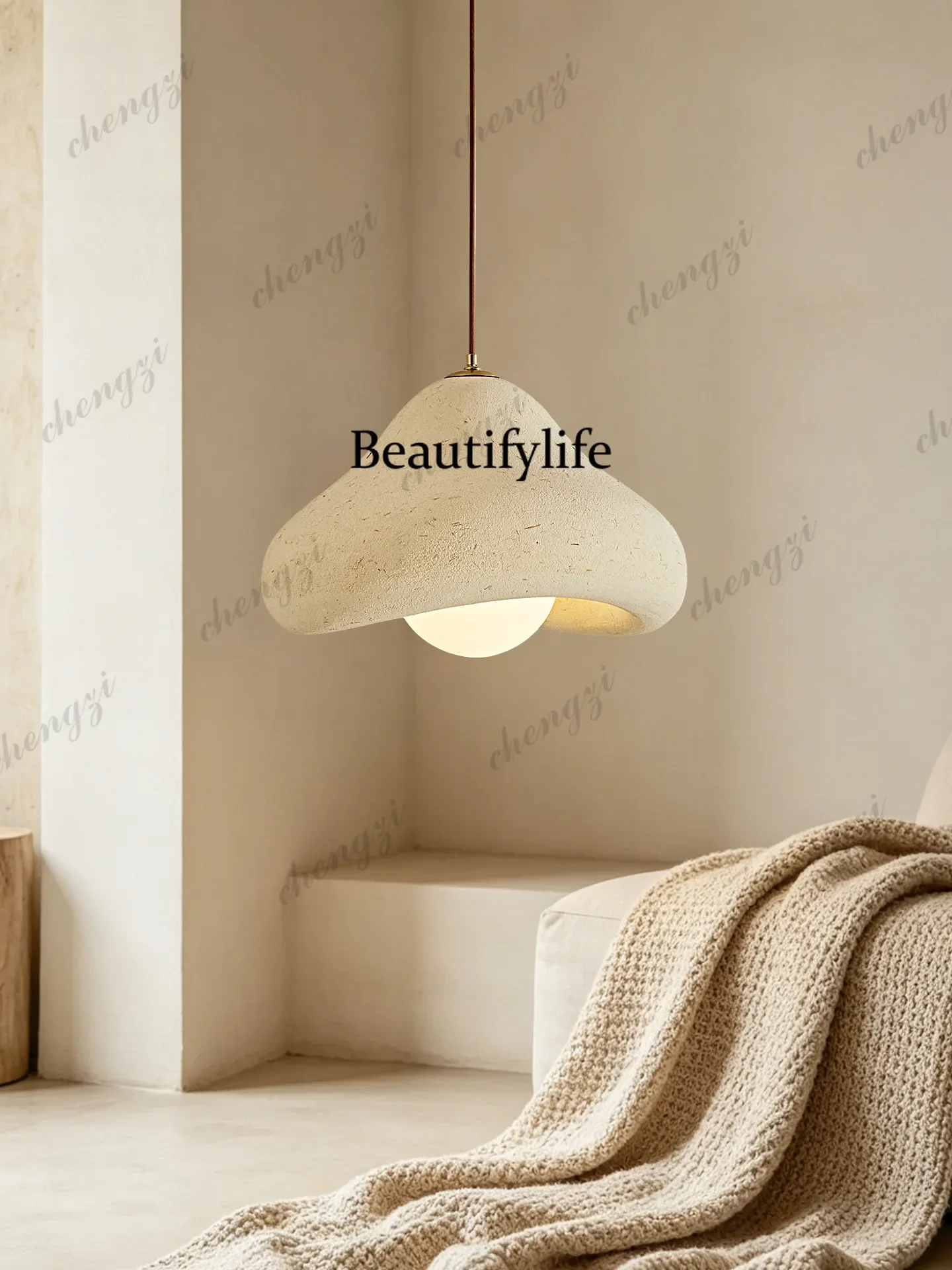 M138 Wabi Silent Wind Texture Small Chandelier Japanese Restaurant Bar Bedside Light Cream Wind Homestay Entrance