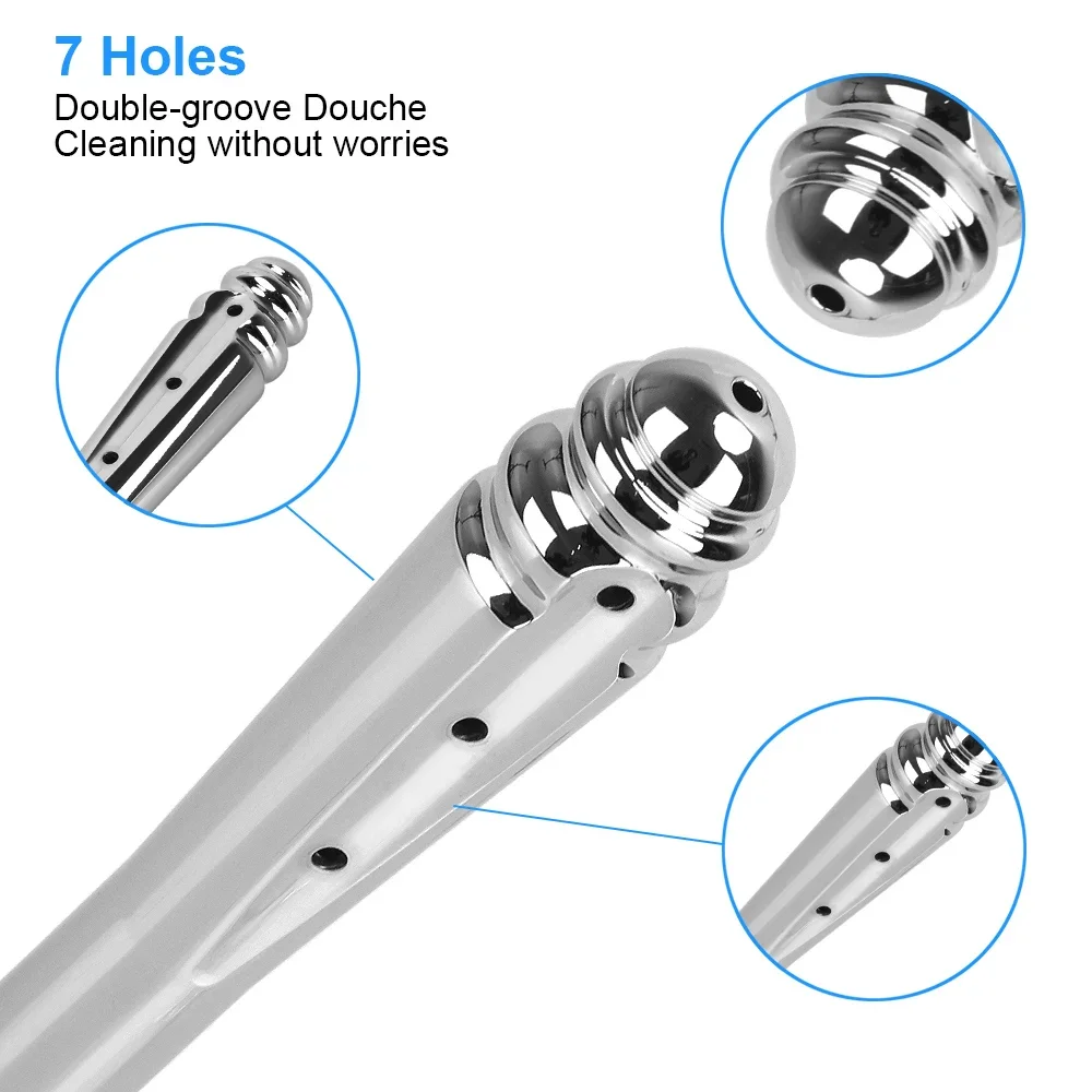 Metal 7 Holes Side Opening Bidet Anal Sprinkler Enema Cleaning Shower Colonic Douche Nozzle Vaginal Wash Bathroom Accessories