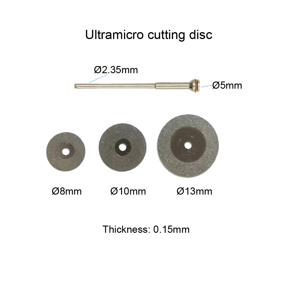 Dental Ultramicro 0.15mm Double Sided Diamond Cutting Disc for separating polishing ceramic crown plaster or jade with mandrels